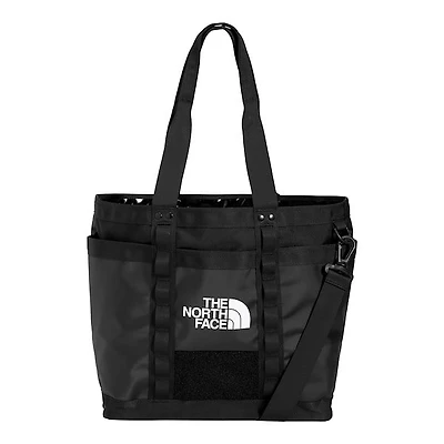 The North Face Explore Utility Tote Bag in Black White, Polyester