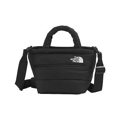 The North Face Nuptse Mini Tote Bag in Black White, Nylon