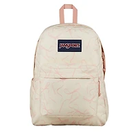 Jansport Superbreak Plus Bows Backpack in Cream/Pink in White Os Div., Polyester