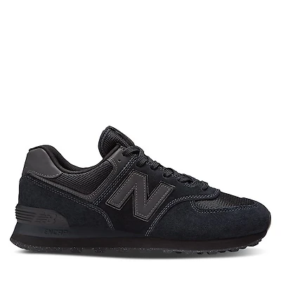 New Balance 574 Sneakers Black, Womens / Mens Suede