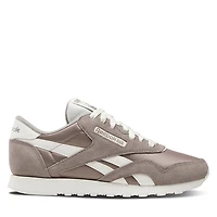 Reebok Women's Classic Nylon Sneakers Gray/White Taupe, Suede