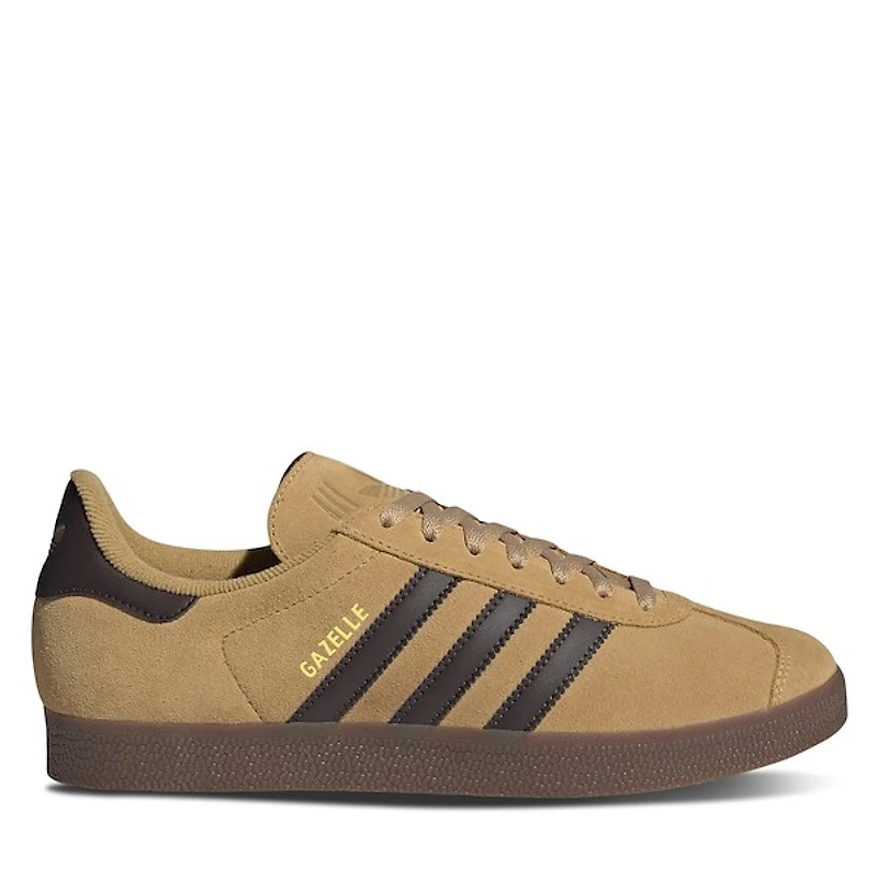 adidas Men's Gazelle Sneakers Beige/Brown Black, Suede