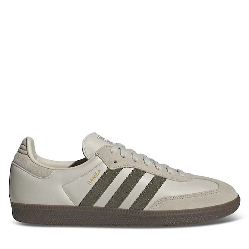adidas Men's Samba OG Sneakers Chalk/Green, Leather