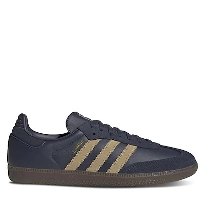 adidas Men's Samba OG Sneakers Navy/Beige Marine, Leather