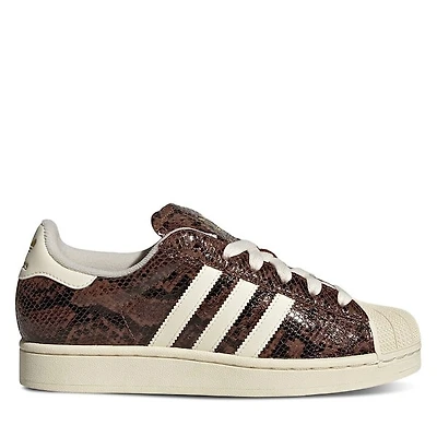 adidas Women's Superstar Snakeskin Sneakers Brown/White Brun Misc, Leather