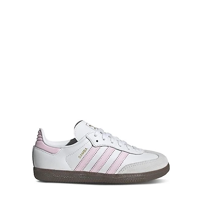 adidas Little Kid's Samba OG Sneakers White/Pink White Misc, Largeittle Kid Leather