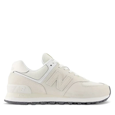 New Balance Women's 574 Sneakers Linen Naturel, Suede