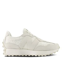 New Balance Women's 327 Lace-Up Sneakers Sea Salt White, Suede