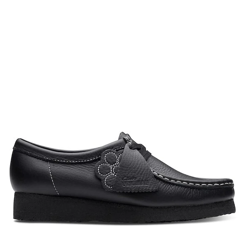 Clarks Originals Women's Wallabee Moccasin Shoes Black Misc, Leather