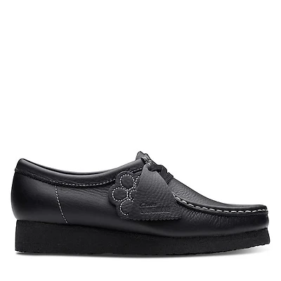 Clarks Originals Women's Wallabee Moccasin Shoes Black Misc, Leather