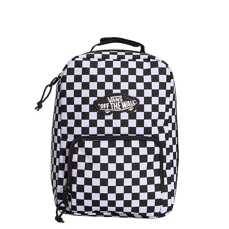 Vans Old Skool Checkered Lunch Bag in Black White, Polyester