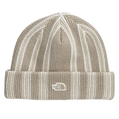 The North Face Urban Explore Beanie Hat in Beige/White in White Os Div., Polyester