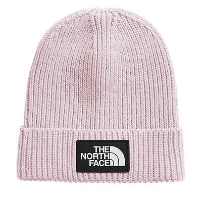 The North Face Kid's Logo Box Cuffed Beanie Hat in Rose, Acrylic