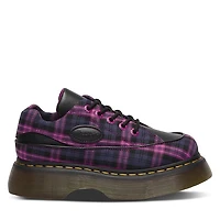 Dr. Martens Women's Buzz 5-Eye Shoes Pink/Black Tartan Rose, Leather