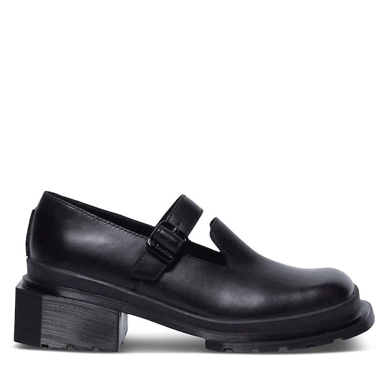 Dr.Martens Women's Maybole Square Toe Mary Jane Shoes Black, Leather
