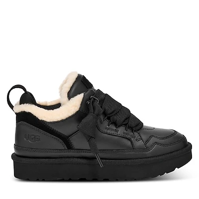 UGG Women's Lowmel Leather Sneakers Black,