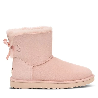 UGG Women's Mini Bailey Bow Blush Rose, Leather