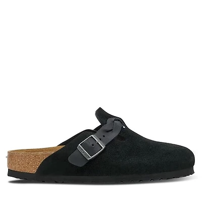 Birkenstock Women's Boston Braided Clogs Black Misc, / EU Leather