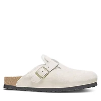 Birkenstock Women's Boston Shearling Clogs Antique White Misc, / EU Suede