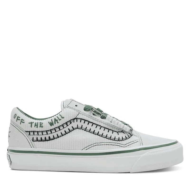 Women's Premium Old Skool Cocona x Vans Sneakers White/Green, Suede