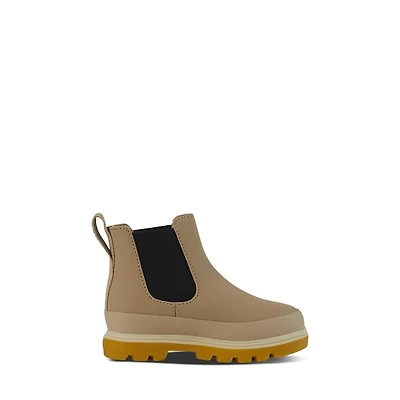 Native Toddler's Kensington Chelsea Boots Tan/Black Beige, Toddler Rubber
