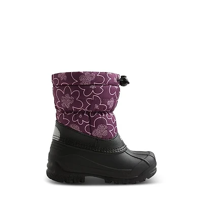 Reima Toddler's Nefar Floral Winter Waterproof Boots Purple/Black, Toddler Leather