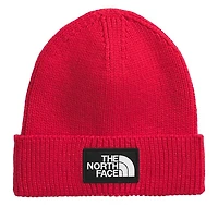 The North Face Logo Box Beanie Hat in Rouge, Acrylic