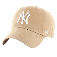 '47 Brand New York Yankees Clean Up Cap in Khaki Kaki, Cotton