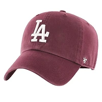 '47 Brand LA Dodgers Clean Up Cap in Bourgogne, Cotton