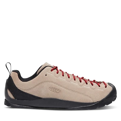 KEEN Men's Jasper Suede Sneakers Beige/Red, Leather