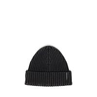 Herschel Supply Co. Wallace Acid Wash Beanie Hat in Black, Cotton