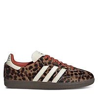 adidas Women's Samba OG Leopard Sneakers Dark Brown/Off-White/Orange Brun Misc, Leather