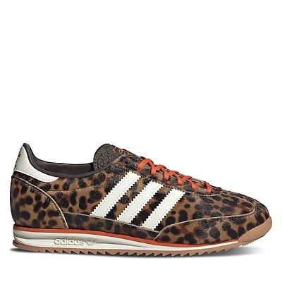 adidas Women's SL 72 OG Leopard Sneakers Dark Brown/Off-White/Orange Brun Misc, Leather
