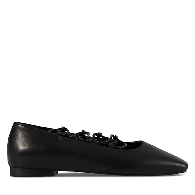 Floyd Women's Stef Ballet Flats Black, Leather