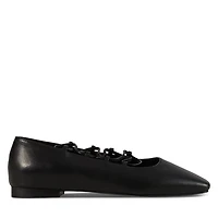 Floyd Women's Stef Ballet Flats Black, Leather