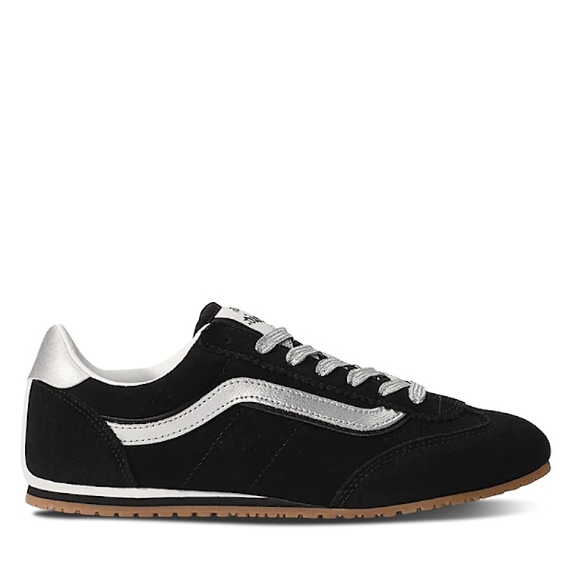 Vans Women's Super Lowpro Sneakers Black/Silver Black Misc, Suede