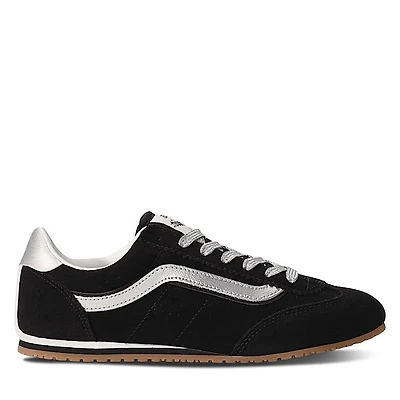 Vans Women's Super Lowpro Sneakers Black/Silver Black Misc, Suede