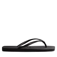 Havaianas Women's Slim Square Flip Flops Black, / EU Rubber