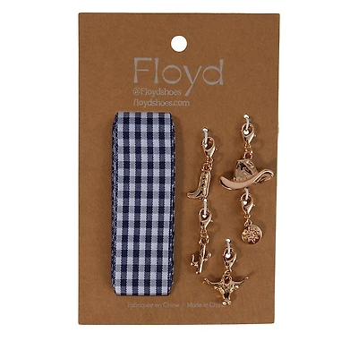 Floyd Cowboy Shoes Charm Set in Marine Misc, Cotton