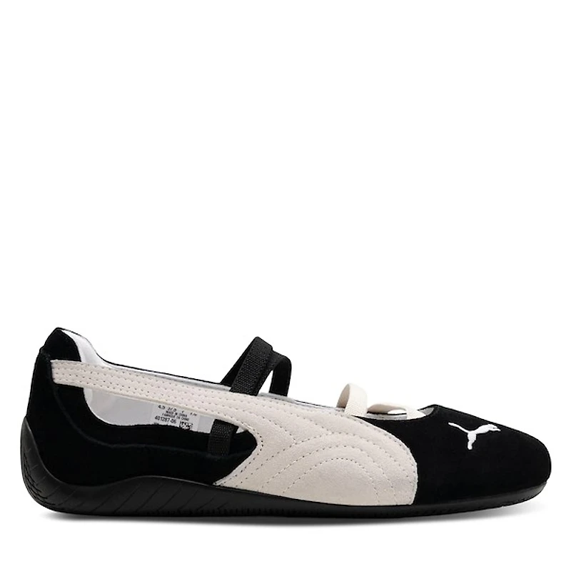 Puma Women's Speedcat Ballet Shoes Black White, Leather