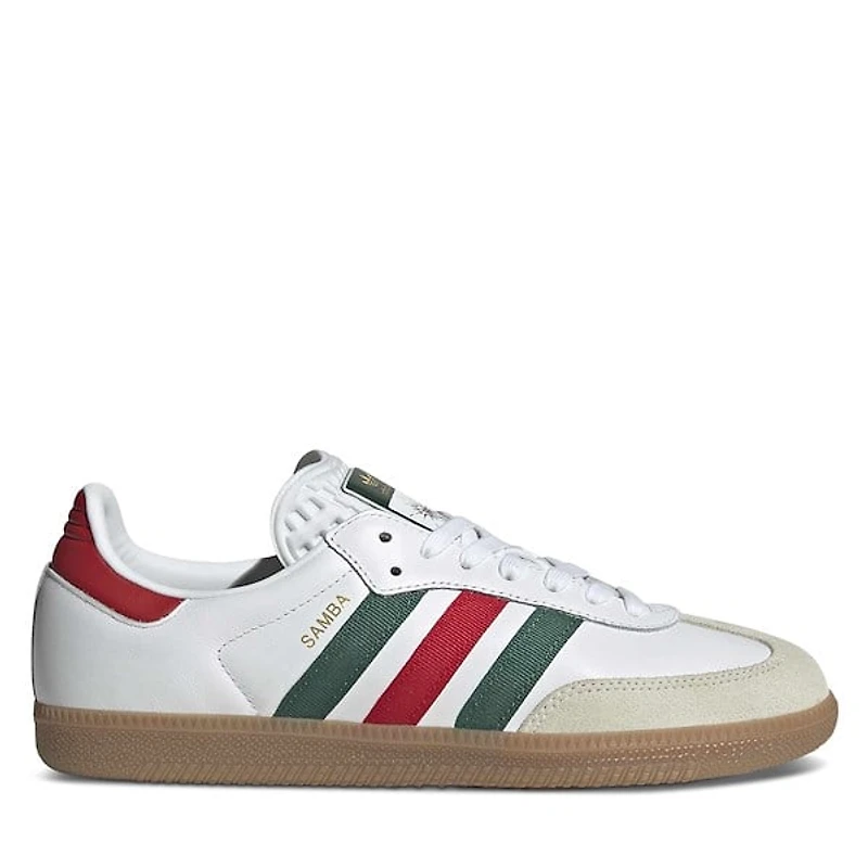 adidas Samba OG Sneakers White/Red/Green, Womens / Mens Leather