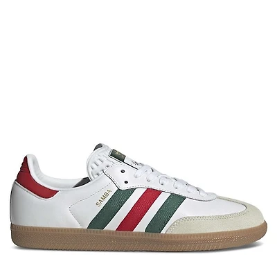 adidas Samba OG Sneakers White/Red/Green, Womens / Mens Leather