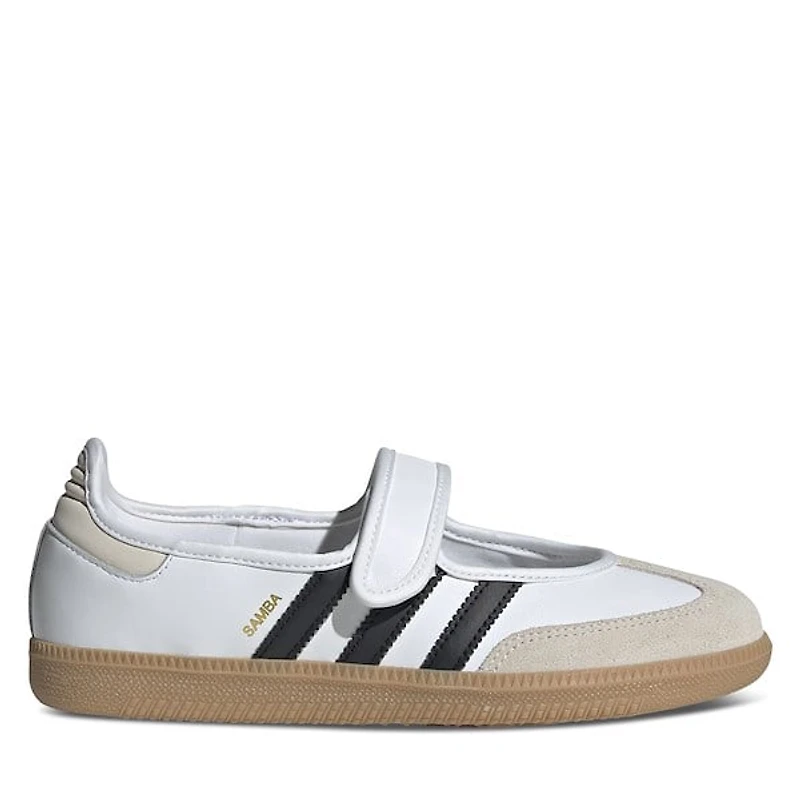 adidas Women's Samba Mary-Jane Sneakers White Black, Leather