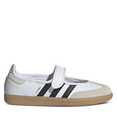 adidas Women's Samba Mary-Jane Sneakers White Black, Leather