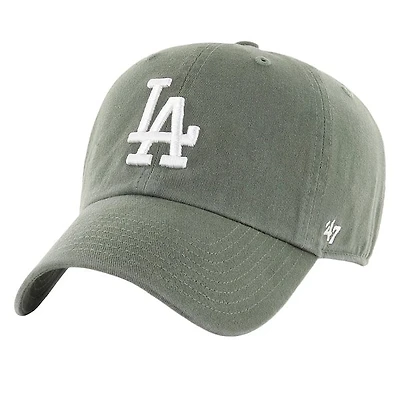 '47 Brand LA Dodgers Clean Up Cap in Moss in Kaki, Cotton