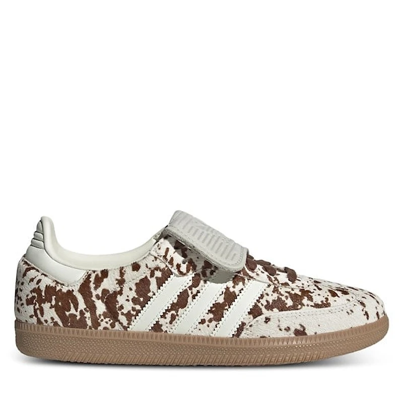 adidas Women's Samba Long Tongue Sneakers Cow Print White, Leather