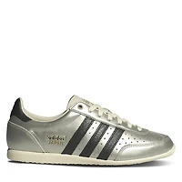 adidas Women's Japan Sneakers Metallic Silver/Black Argente, Leather