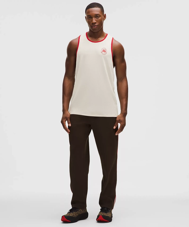 Fast and Free Perforated Stripe Tank *Run Crew 1998