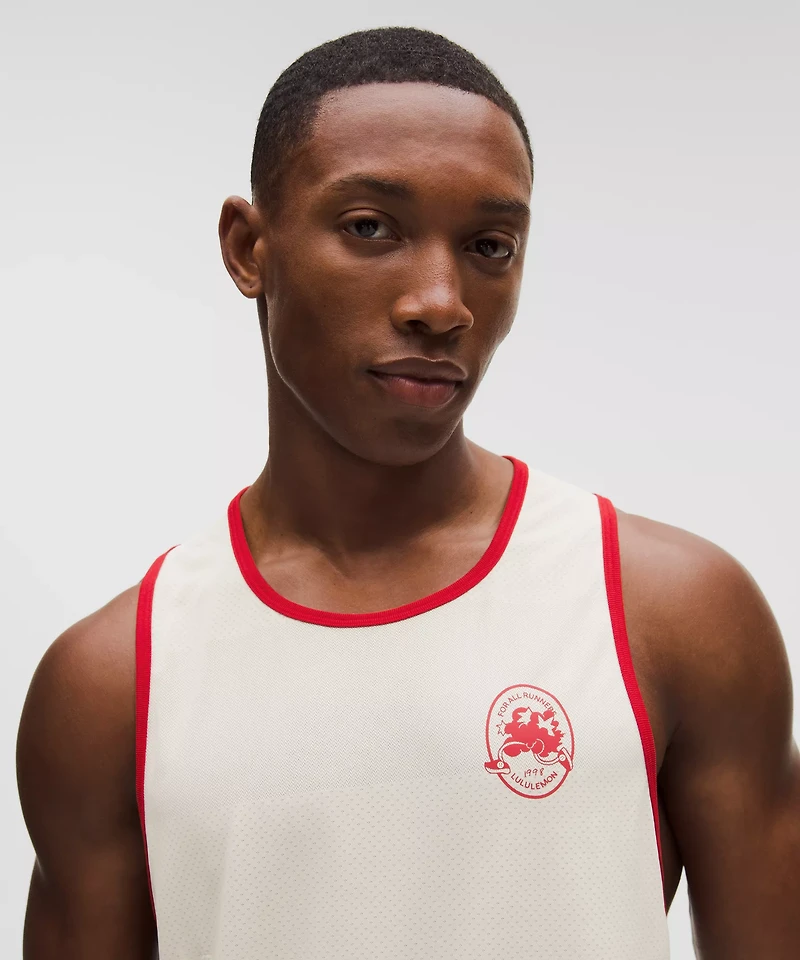 Fast and Free Perforated Stripe Tank *Run Crew 1998