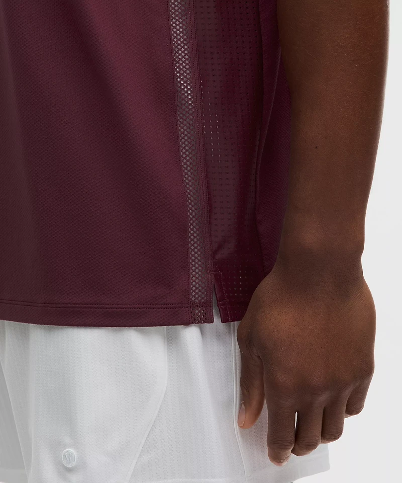 Mesh-Panelled Tennis Sleeveless Shirt